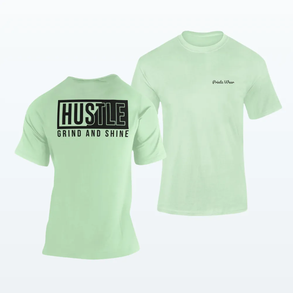 hustle typography tshirt jade printz wear