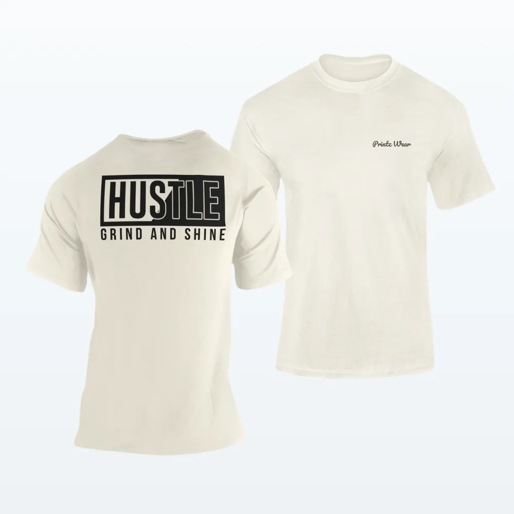 Hustle Typography T Shirt Off White