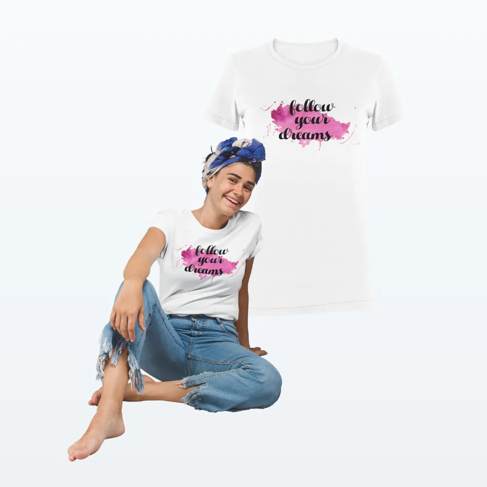 Follow Your Heart Motivational T Shirt White