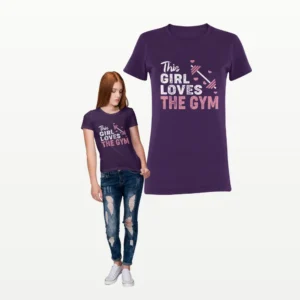 This Girl Loves The Gym T Shirt Purple