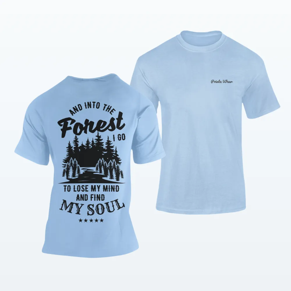 Into The Forest Hiking T Shirt Baby Blue
