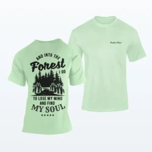 Into The Forest Hiking T Shirt Jade