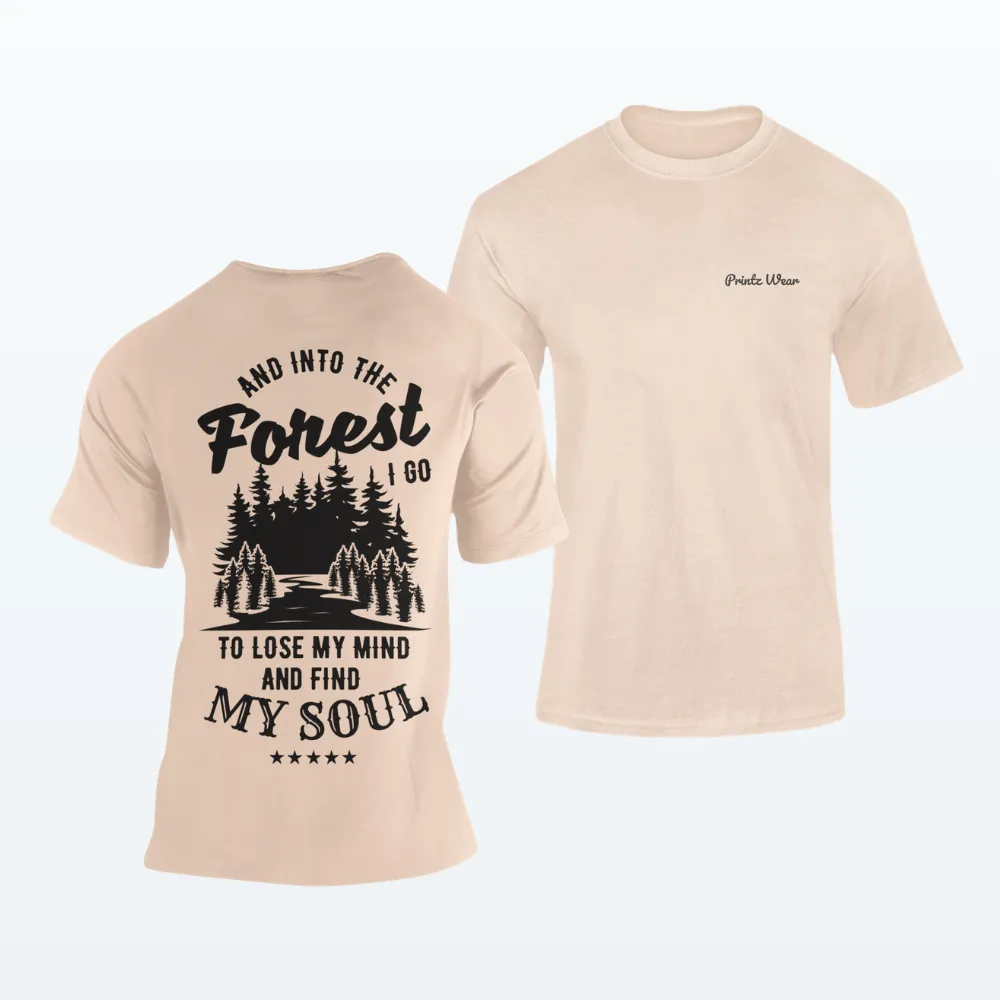 Into The Forest Hiking T Shirt Peach