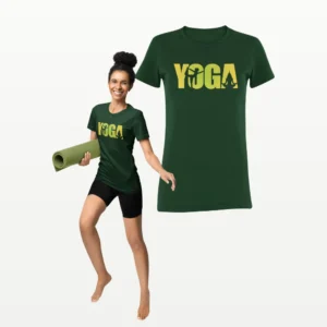 Yoga T Shirt Bottle Green