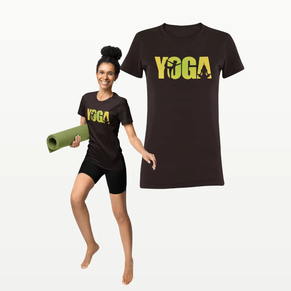 Yoga T Shirt Coffee Brown