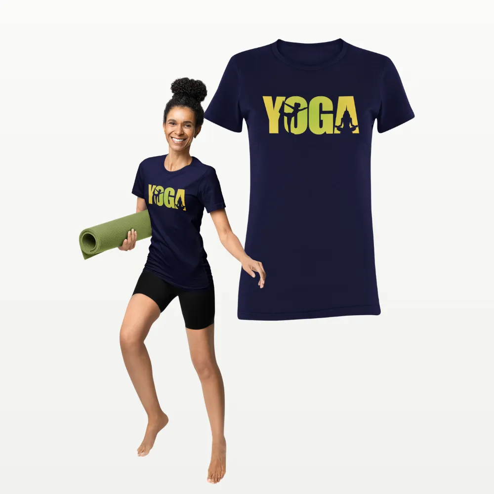 Yoga T Shirt Navy Blue
