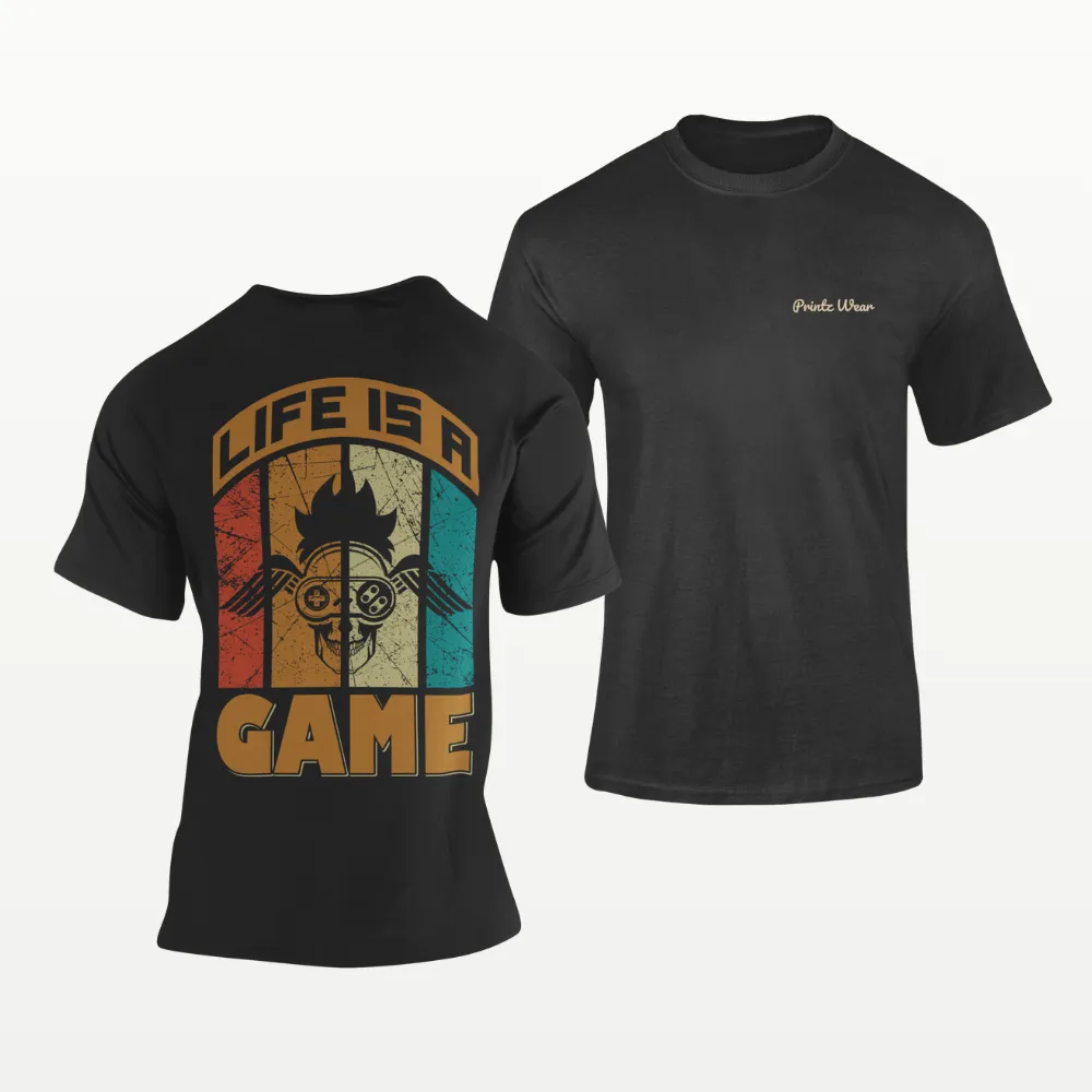Life is a Game Gamer T Shirt Black