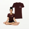 Namaste Yoga T Shirt Maroon